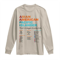 AAPI Heritage Month Long Sleeve Shirt Asian American and Pacific Islander Countries Pride