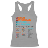AAPI Heritage Month Racerback Tank Top Asian American and Pacific Islander Countries Pride