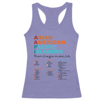 AAPI Heritage Month Racerback Tank Top Asian American and Pacific Islander Countries Pride