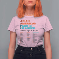AAPI Heritage Month T Shirt For Women Asian American and Pacific Islander Countries Pride