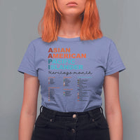 AAPI Heritage Month T Shirt For Women Asian American and Pacific Islander Countries Pride