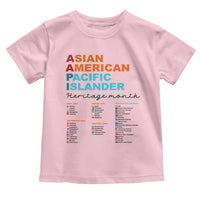 AAPI Heritage Month Toddler T Shirt Asian American and Pacific Islander Countries Pride