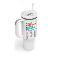 AAPI Heritage Month Tumbler With Handle Asian American and Pacific Islander Countries Pride