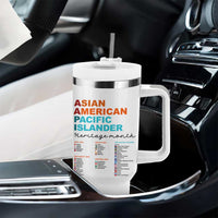 AAPI Heritage Month Tumbler With Handle Asian American and Pacific Islander Countries Pride