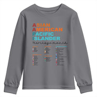 AAPI Heritage Month Youth Sweatshirt Asian American and Pacific Islander Countries Pride