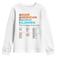 AAPI Heritage Month Youth Sweatshirt Asian American and Pacific Islander Countries Pride