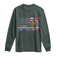 AAPI Heritage Month Long Sleeve Shirt Asian American and Pacific Islander USA Flag