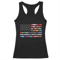 AAPI Heritage Month Racerback Tank Top Asian American and Pacific Islander USA Flag