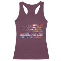 AAPI Heritage Month Racerback Tank Top Asian American and Pacific Islander USA Flag