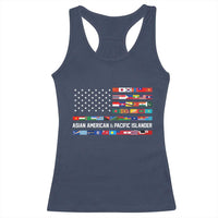 AAPI Heritage Month Racerback Tank Top Asian American and Pacific Islander USA Flag