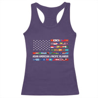 AAPI Heritage Month Racerback Tank Top Asian American and Pacific Islander USA Flag