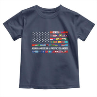 AAPI Heritage Month Toddler T Shirt Asian American and Pacific Islander USA Flag