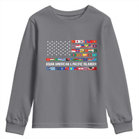 AAPI Heritage Month Youth Sweatshirt Asian American and Pacific Islander USA Flag