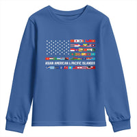 AAPI Heritage Month Youth Sweatshirt Asian American and Pacific Islander USA Flag