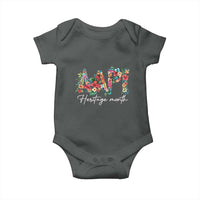 AAPI Heritage Month Baby Onesie Retro Elegant Floral Asian American Pacific Islander