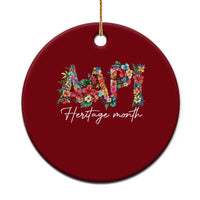 AAPI Heritage Month Ceramic Ornament Retro Elegant Floral Asian American Pacific Islander - Wonder Print Shop
