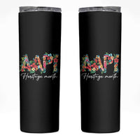 AAPI Heritage Month Skinny Tumbler Retro Elegant Floral Asian American Pacific Islander