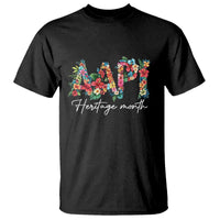 AAPI Heritage Month T Shirt Retro Elegant Floral Asian American Pacific Islander