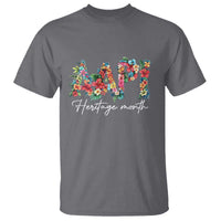 AAPI Heritage Month T Shirt Retro Elegant Floral Asian American Pacific Islander