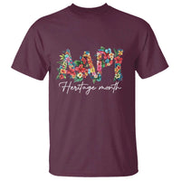 AAPI Heritage Month T Shirt Retro Elegant Floral Asian American Pacific Islander