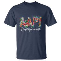 AAPI Heritage Month T Shirt Retro Elegant Floral Asian American Pacific Islander