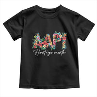 AAPI Heritage Month Toddler T Shirt Retro Elegant Floral Asian American Pacific Islander