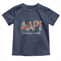 AAPI Heritage Month Toddler T Shirt Retro Elegant Floral Asian American Pacific Islander