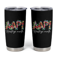 AAPI Heritage Month Tumbler Cup Retro Elegant Floral Asian American Pacific Islander