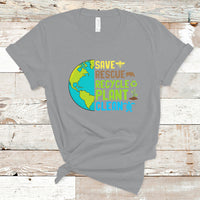 Earth Day T Shirt Save Bees Rescue Animals Recycle Plant Tree Planet Earth Day - Wonder Print Shop