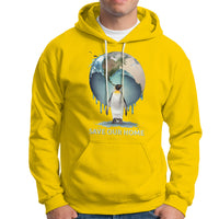 Earth Day Hoodie Animal Wildlife Conservation Penguin Save Our Home Earth Day - Wonder Print Shop