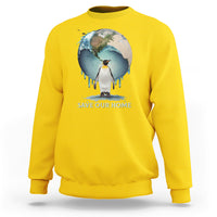 Earth Day Sweatshirt Animal Wildlife Conservation Penguin Save Our Home Earth Day - Wonder Print Shop