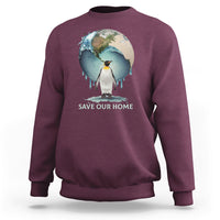 Earth Day Sweatshirt Animal Wildlife Conservation Penguin Save Our Home Earth Day - Wonder Print Shop