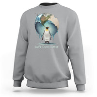 Earth Day Sweatshirt Animal Wildlife Conservation Penguin Save Our Home Earth Day - Wonder Print Shop