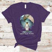 Earth Day T Shirt Animal Wildlife Conservation Penguin Save Our Home Earth Day - Wonder Print Shop