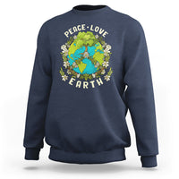 Earth Day Sweatshirt Peace Love Earth Happy Earth Day Plant More Trees Go Planet - Wonder Print Shop