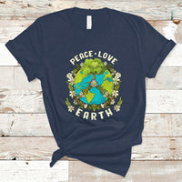 Earth Day T Shirt Peace Love Earth Happy Earth Day Plant More Trees Go Planet - Wonder Print Shop