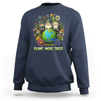 Earth Day Sweatshirt Plant More Trees Go Green Go Planet Happy Earth Day Gnomes - Wonder Print Shop