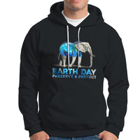 Earth Day Hoodie Animals Wildlife Elephant Conservation Earth Day - Wonder Print Shop