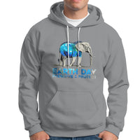 Earth Day Hoodie Animals Wildlife Elephant Conservation Earth Day - Wonder Print Shop