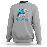 Earth Day Sweatshirt Animals Wildlife Elephant Conservation Earth Day - Wonder Print Shop