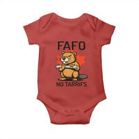 No Tariffs Canada Baby Onesie Never 51st State Canadian Beaver
