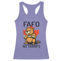 No Tariffs Canada Racerback Tank Top Never 51st State Canadian Beaver