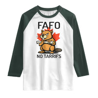 No Tariffs Canada Raglan Shirt Never 51st State Canadian Beaver