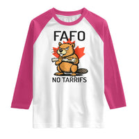 No Tariffs Canada Raglan Shirt Never 51st State Canadian Beaver