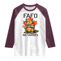 No Tariffs Canada Raglan Shirt Never 51st State Canadian Beaver