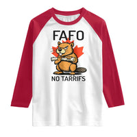 No Tariffs Canada Raglan Shirt Never 51st State Canadian Beaver