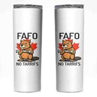 No Tariffs Canada Skinny Tumbler Never 51st State Canadian Beaver