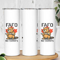 No Tariffs Canada Skinny Tumbler Never 51st State Canadian Beaver