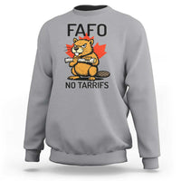 No Tariffs Canada Sweatshirt Never 51st State Canadian Beaver