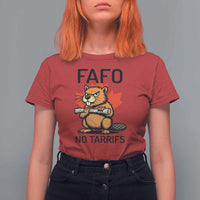 No Tariffs Canada T Shirt For Women Never 51st State Canadian Beaver